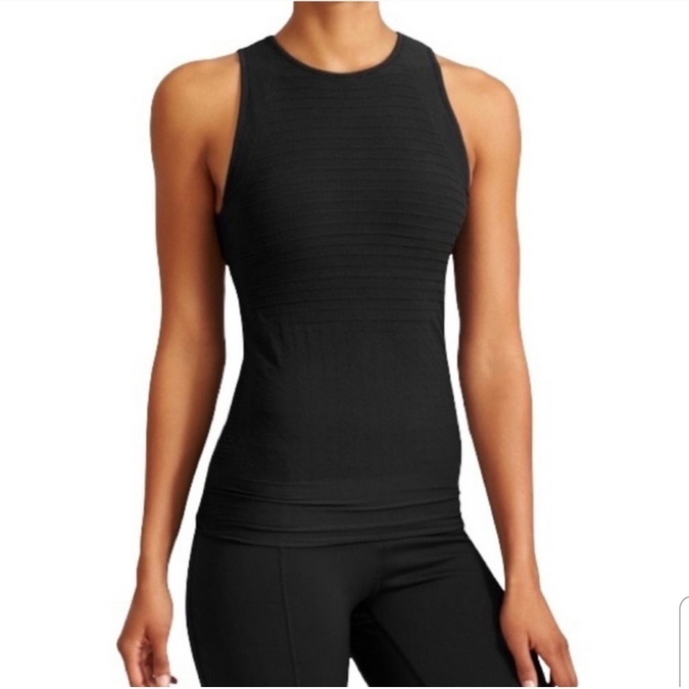 Athleta Union Seamless Tank Black Unstinkable Derek Lam 10C Workout Gym Athletic